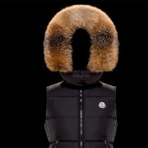 Authentic Moncler “Gallinule” vest with fox fur